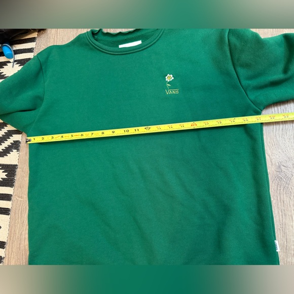 Vans Anaheim Floral Rose Embroidery Crewneck Sweatshirt Green Medium - Picture 5 of 7